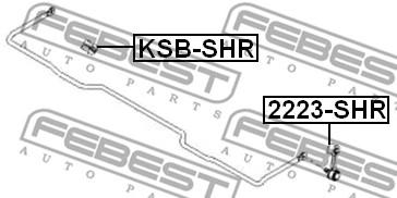 Втулка заднього стабілізатора (Вир-во FEBEST) Febest KSB-SHR - фото 1