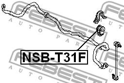 Втулка стабілізатора переднього (Вир-во FEBEST) Febest NSB-T31F - фото 1