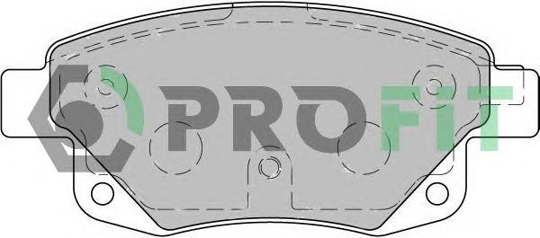 Комплект гальмівних колодок, дискові гальма (в-во PROFIT) - фото 