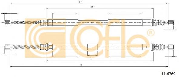 Трос стояночного тормоза (COFLE) 11.6769 - фото 