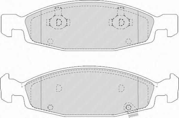 Гальмівні колодки, дискові (вир-во FERODO) FDB1523 - фото 1