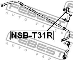Втулка заднего стабилизатора (FEBEST) Febest NSB-T31R - фото 1