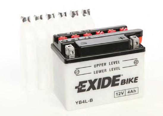 Акумулятор    4Ah-12v Exide (EB4L-B) (120х70х92) R, EN50 !КАТ. -20% - фото 0