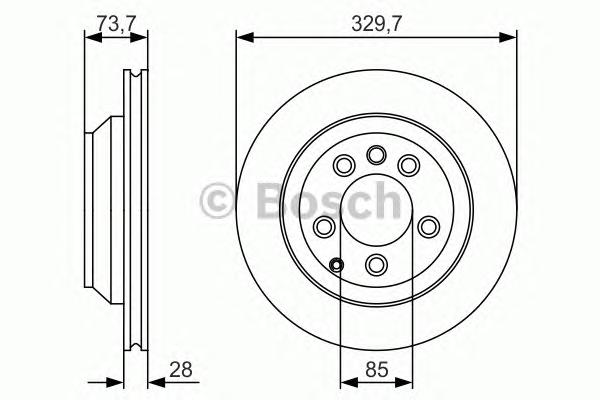 Тормозной диск задний AUDI Q7(вир-во  BOSCH ) 1.BOSCH 0 986 479 S20 - фото 