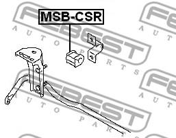 Втулка заднього стабілізатора (Вир-во FEBEST) Febest MSB-CSR - фото 1