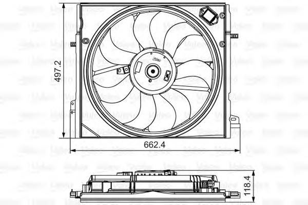 Вентилятор радіатора (ви-во VALEO) - фото 
