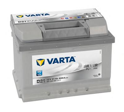 Аккумулятор   61Ah-12v VARTA SD(D21) (242x175x175),R,EN600 !КАТ. -15% - фото 