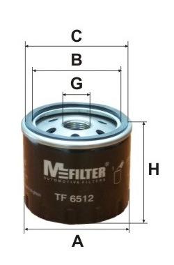 Фільтр масляний (ви-во MFILTER) TF6512 - фото 