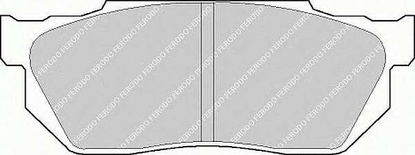 Гальмівні колодки, дискові (вир-во FERODO) FDB300 - фото 1