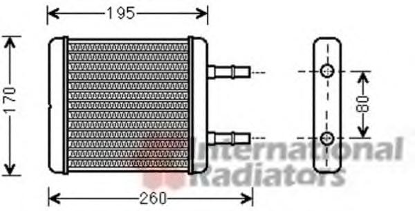 Радиатор отопителя HYUNDAI GETZ (TB) (02-) (Van Wezel) - фото 