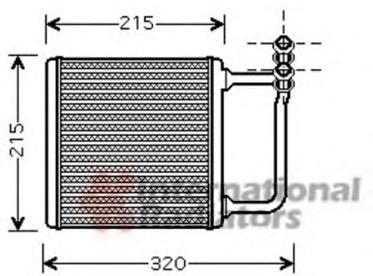 Радиатор отопителя MERCEDES E-CLASS W 211 (02-) (Van Wezel) - фото 