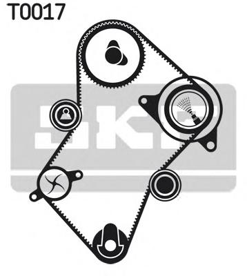 Комплект ГРМ, пас+ролик+помпа (SKF) VKMC 03241 - фото 1
