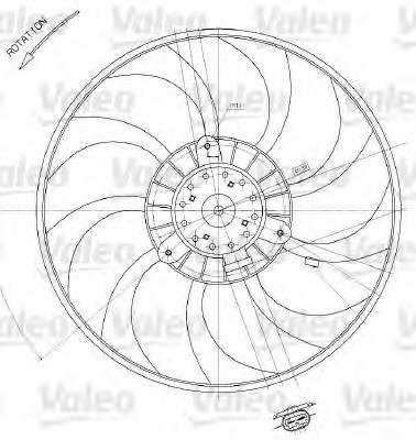 Вентилятор радіатора (VALEO) - фото 