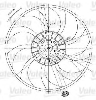 Вентилятор радіатора (VALEO) - фото 