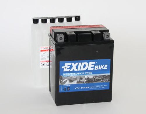 Аккумулятор   12Ah-12v Exide AGM (ETX14AH-BS) (134х89х164) L, EN210 !КАТ. -15% EXIDE ETX14AH-BS - фото 