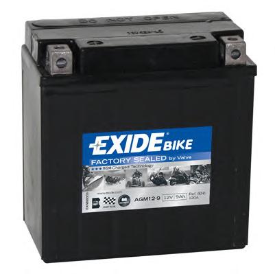 Акумулятор 9Ah-12v Exide AGM (135х75х139), L, EN120 (вир-во EXIDE) - фото 0