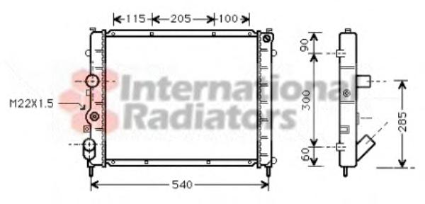 Радиатор охлаждения RENAULT KANGOO I (98-) 1.9 D (Van Weze) - фото 