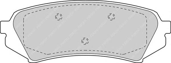 Гальмівні колодки, дискові (вир-во FERODO) - фото 0