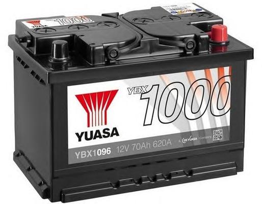 Аккумулятор YUASA 12В 70Агод./640А YBX1000 CaCa (R+ стандартные) 278x175x175 B13 - фото 0