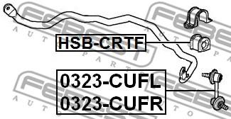 Втулка стабілізатора гумова (вир-во Febest) HSB-CRTF - фото 1
