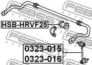 Втулка переднего стабилизатора Febest HSB-HRVF25 - фото 1
