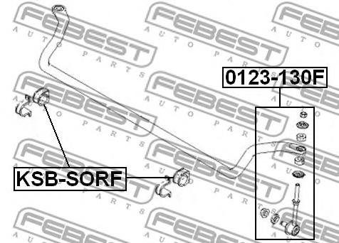 Втулка стабилизатора переднего (FEBEST) Febest KSB-SORF - фото 1