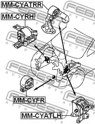 Подушка двигуна передня MITSUBISHI LANCER (вир-во FEBEST) Febest MM-CYFR - фото 1