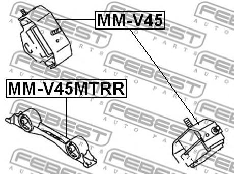 ПОДУШКА ДВИГАТЕЛЯ ЗАДНЯЯ MT MITSUBISHI (FEBEST) - фото 