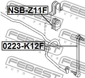 Втулка переднього стабілізатора (вир-во Febest) NSB-Z11F - фото 1