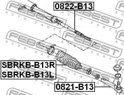 Пильовик рульової рейки Febest SBRKB-B13R - фото 1