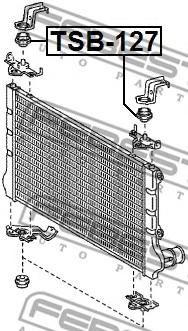 Втулка кріплення радіатора( вир-во Febest ) - фото 