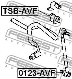 Втулка стабілізатора переднього (Вир-во FEBEST) Febest TSB-AVF - фото 1