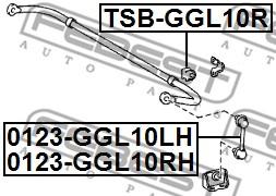 Втулка заднього стабілізатора (Вир-во FEBEST) Febest TSB-GGL10R - фото 1