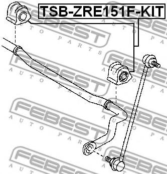 Втулка стабілізатора переднього (Вир-во FEBEST) Febest TSB-ZRE151F-KIT - фото 1