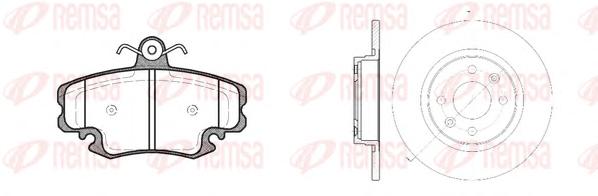 Комплект тормозной передн. DACIA LOGAN 1.4-1.6 05- (REMSA) - фото 