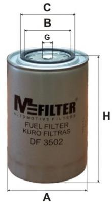 Паливний фільтр MFILTER DF3502 - фото 