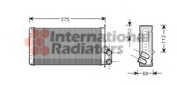 Радиатор отопителя NISSAN; OPEL; RENAULT (Van Wezel) VAN WEZEL 43006226 - фото 