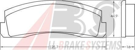 Колодка гальм. ВАЗ 2121 перед. (вир-во ABS) (без упаковки) A.B.S. All Brake Systems 36136 - фото 