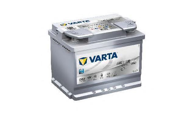 Аккумулятор   60Ah-12v VARTA Silver Dynamic AGM (D52  ) (242х175х190),R,EN680 !КАТ. -10% - фото 