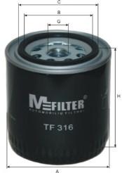 Масляний фiльтр MFILTER TF316 - фото 