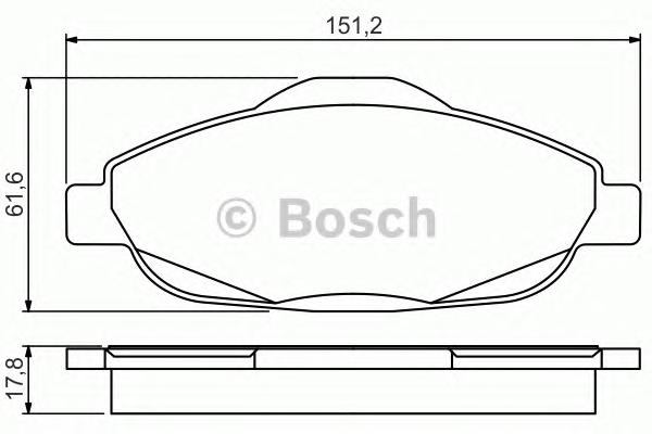 Колодки гальмівні дискові, комплект (Ви-во Bosch) - фото 