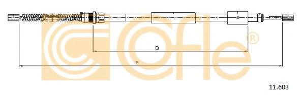 Трос стояночного тормоза (COFLE) 11.603 - фото 