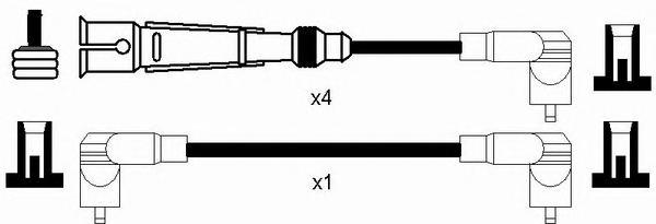 Комплект кабелей высоковольтных (Выр-во NGK) RCVW902 - фото 1