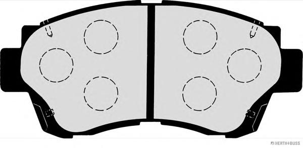 Колодки гальмівні дискові передні LEXUS, TOYOTA (вир-во Jakoparts) HERTH+BUSS JAKOPARTS J3602060 - фото 1