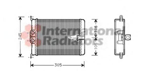 Радиатор отопителя MERCEDES S-CLASS W 140 (91-) (Van Wezel) - фото 