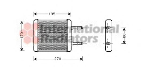 Радиатор отопителя HYUNDAI ACCENT (X3) (94-) (Van Wezel) - фото 