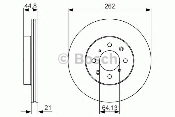 Гальмівний диск (вир-во Bosch) BOSCH 0 986 479 R80 - фото 