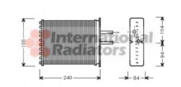 Радиатор отопителя FIAT  PUNTO (Van Wezel) VAN WEZEL 17006193 - фото 