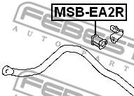 Втулка заднього стабілізатора Febest MSB-EA2R - фото 1