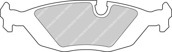Колодки тормозные задние (FERODO) FDB296 - фото 